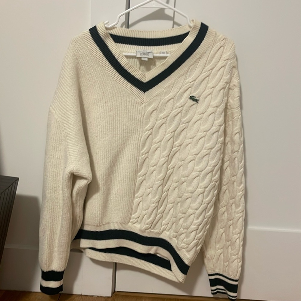 UNISEX Authentic Lacoste White Sweater (XXL but runs small)